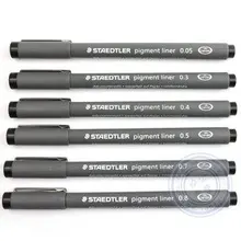 STAEDTLER пигментный лайнер, Микрон ручка, перманентные чернила, 9 шт./компл