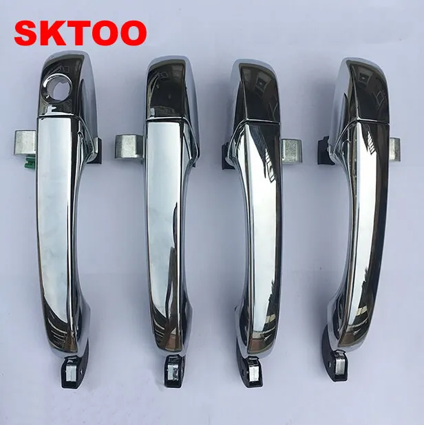 SKTOO 4 шт./комплект гальваническая Серебряная ручка для входной двери для Chrysler 300C высокое качество заводская цена