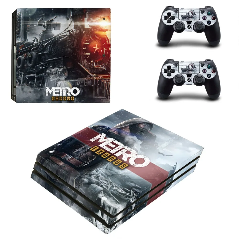 Наклейка Metro Exodus PS4 Slim Skin Виниловая наклейка для консоли PlayStation 4 и контроллера