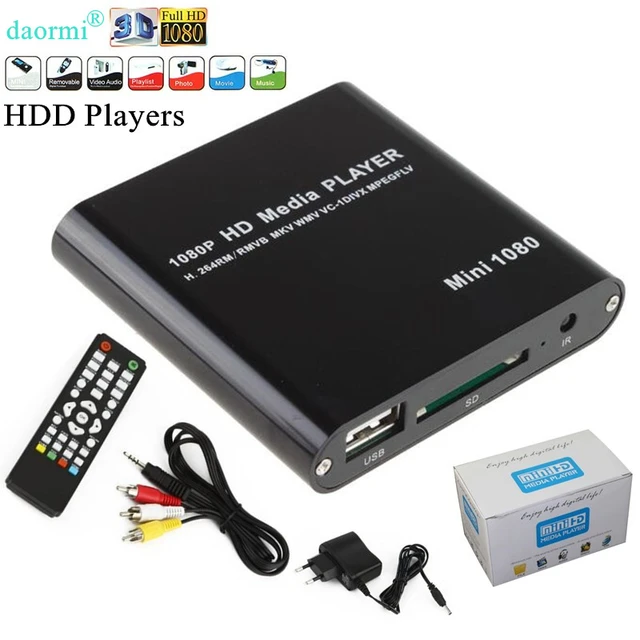 Reproductor De Hdd Externo Usb Hd 1080p Con Disco Sd Mmc U, Compatible Con Mkv, Avi, Hdmi, Reproductor De Vídeo Multimedia Ir, Blu-ray Remoto - De Hdd - AliExpress