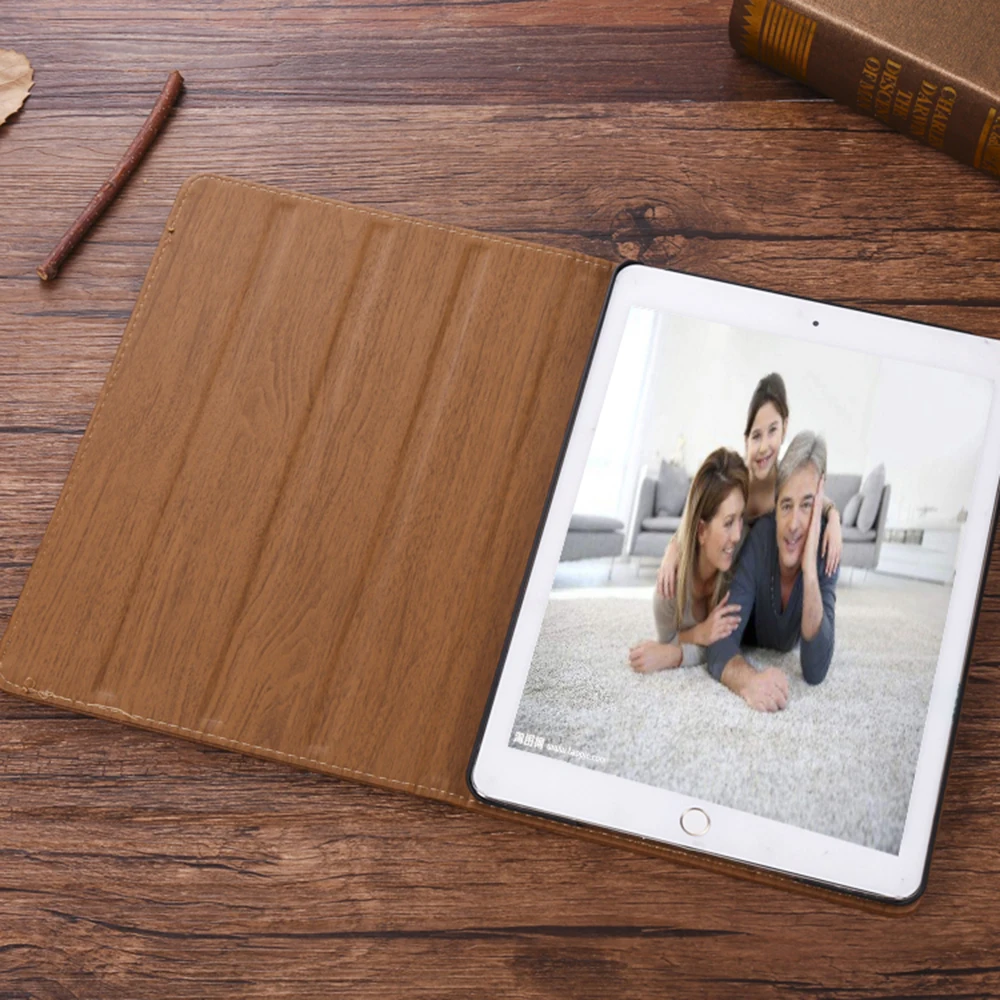 Для iPad Air 2 1 чехол для нового 2017 2018 9 7 дюймов Анти реальное деревянное зерно ПУ