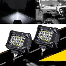 1 шт. 4 дюймов 120 Вт 24LED работа светлая полоса пятно луча внедорожных для джип Дальнего для индикаторы вождения мотоцикла Лодка тележки автомобиля