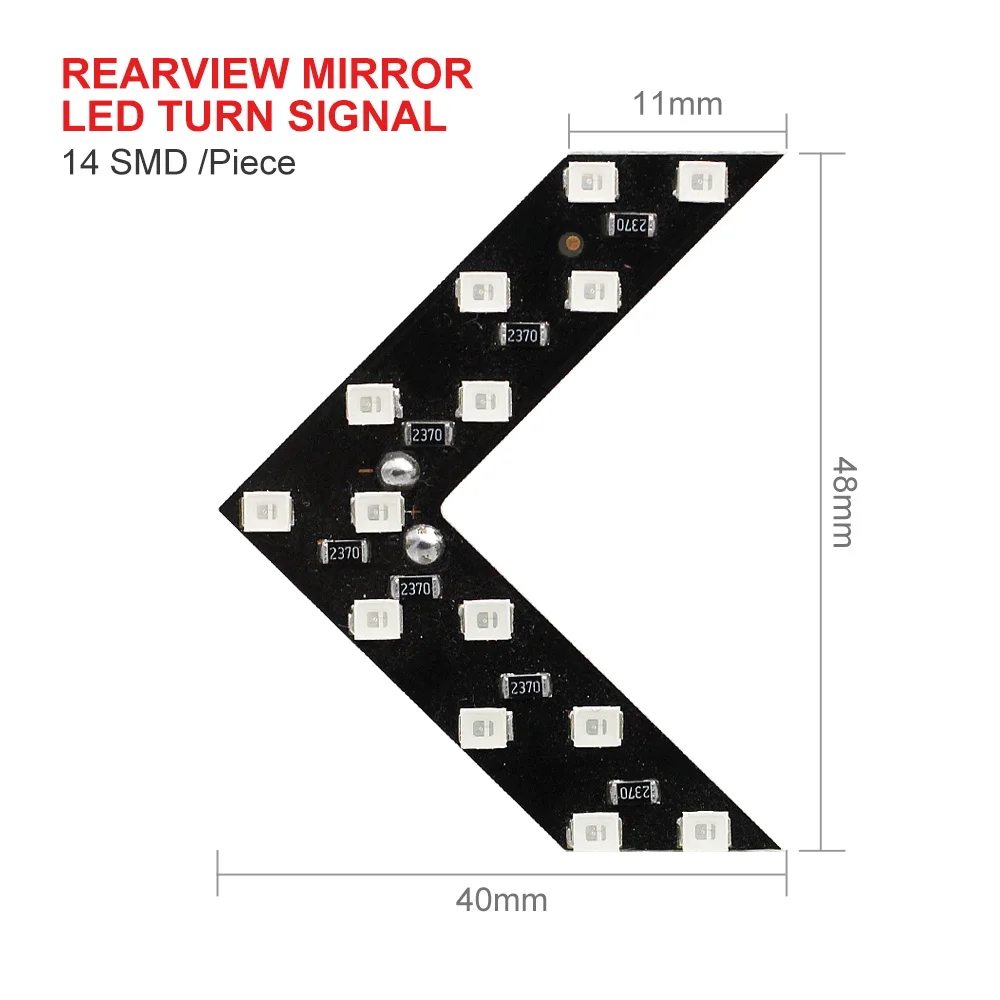 2 шт. 14 светодиодов автомобиля Поворотная сигнальная лампа 12 V стрелка Панель автомобиля зеркало заднего вида указатель поворота Предупреждение свет