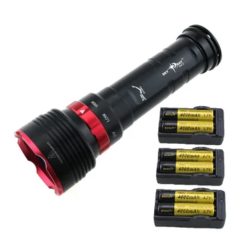 

SKyray 8000 Lumen Underwater 200M Video Diving Flashlight 5 x CREE XM-L2 LED Scuba Dive Torch Light + 18650 battery+ Charger