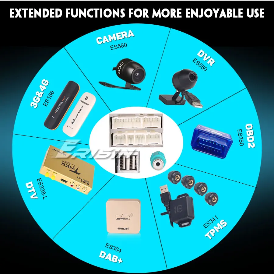 Sale Erisin ES4873P 7" Android 9.0 DAB+ GPS Car Stereo for Vauxhall Opel Vivaro Astra Corsa D Zafira SatNav 13