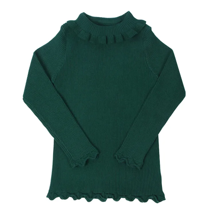 

Baby Girls Turtleneck with Ruffle Neck Baby Kids Sweaters Soft Warm Sueter Infantil Autumn Winter Children's Sweater Coats