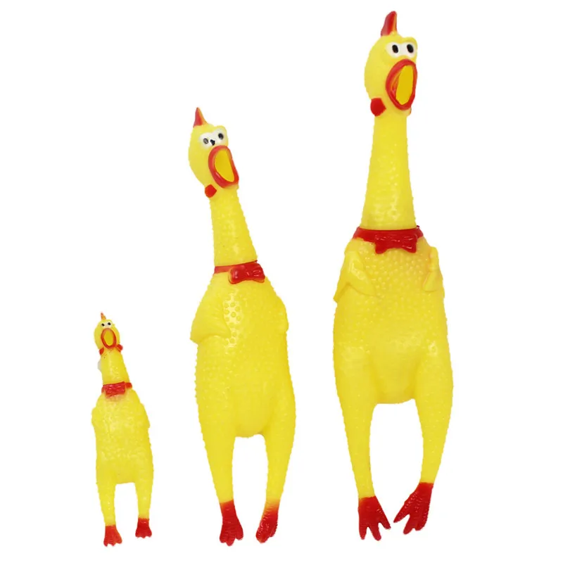 

17cm 30cm 41cm Screaming Chicken Squeeze Sound Toy Pets Toy Product Dog Toys Shrilling Chicken Decompression Tool Funny Gadgets