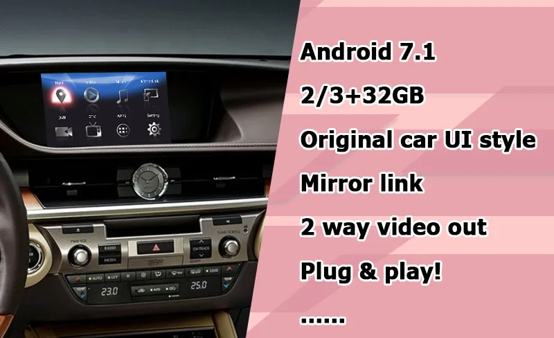 Android/carplay интерфейсная коробка для Lexus ES 2012- 8 дюймов дисплей видео интерфейс с GVIF LVDS ES200 ES250 ES300h ES350