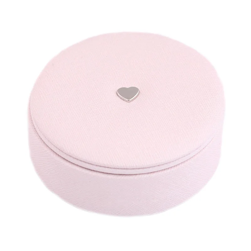 

10*10*4cm Pink Leather Pans Packaging Box Fine Jewelry Display Bag Bracelet Bangle Necklace Gift Package For Women Jewelry