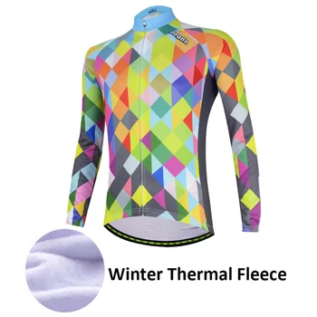 

2017 New Winter Cycling Clothing Aogda Winter Thermal Cycling Jersey Long Fleece Maillot Ropa Ciclismo Winter Cycling Jersey