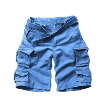 Новые летние хлопковые свободные полукамуфляжные мужские армейские карго-шорты для мужчин с пояс дропшиппинг ABZ274