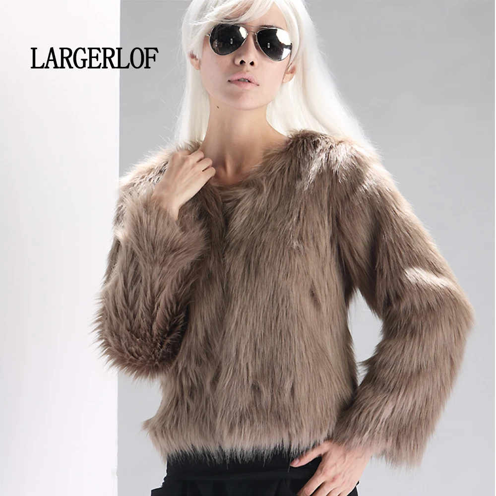 LARGERLOF пальто из искусственного меха женская одежда 2019 Женское зимнее теплое