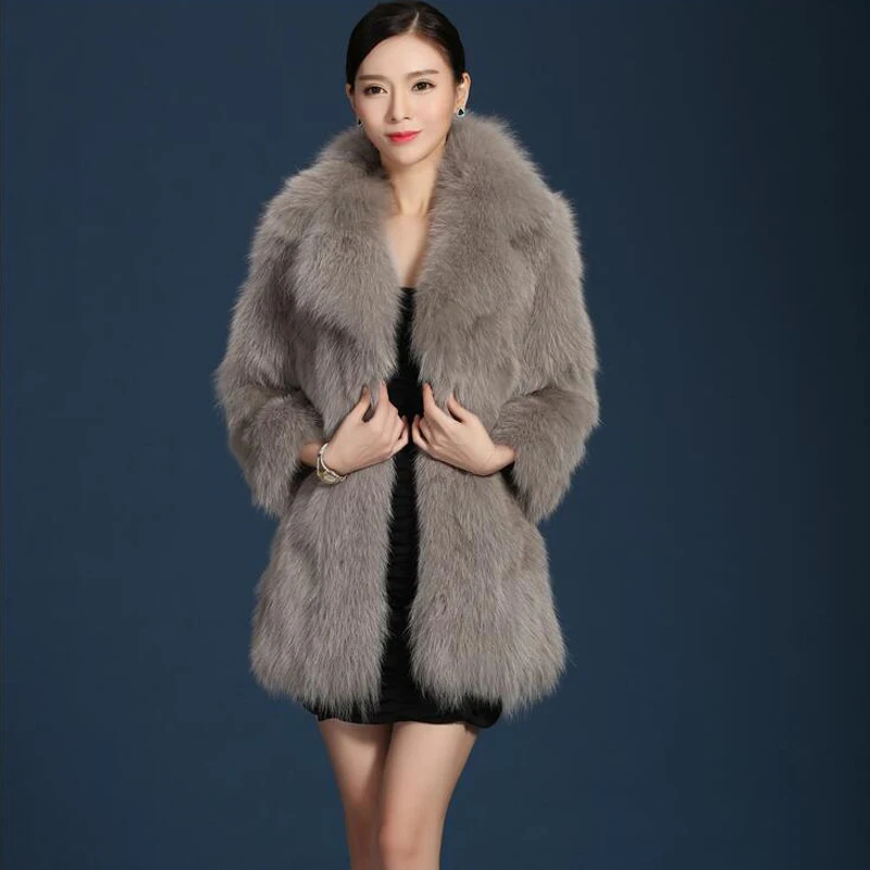 Aliexpress.com : Buy 2017 New Winter Real Fox Fur Coat three quarter Genuine Leather Jackets 