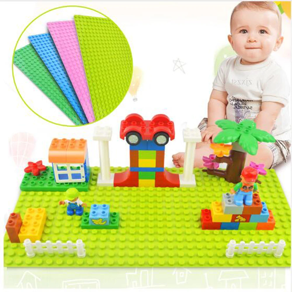 

Big Size Blocks Base Plate 32*16 Dots 51*25.5 cm Baseplate DIY Building Blocks Toys For Children Compatible Legoed Duplo