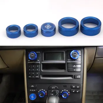 

Aluminium Alloy Car Air Conditioning Fan Button Audio Control Knob Ring Trim Fit for Volvo XC90 2009-2014 Car Styling