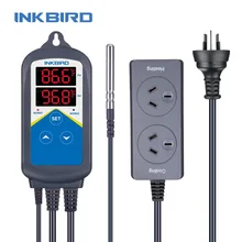 Inkbird ITC-306T AU Plug нагреватель терморегулятор нагревательный термостат аквариумный зонд Датчик Предварительно проводной двухступенчатый таймер