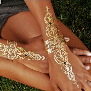 Fashion Body Art Flash Metallic Temporary Tattoos Gold Tatoos Metalic Tatoo Tattoo Paint Stickers In From Beauty Health On Fashion Body Art Flash Metallic Temporary Tattoos Gold Tatoos Metalic Tatoo Tattoo Paint Stickers In From Beauty Health On