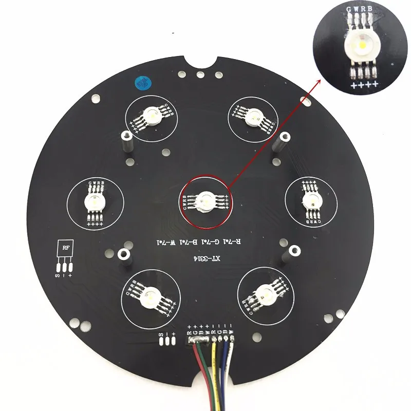 6 шт./лот 7x10 Вт горит Пар RGBW 4in1 Телевизор с номинальной dmx512 disco огни профессиональный этап dj оборудование