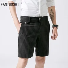 Летние Новые мужские шорты из хлопка, облегающие по колено, повседневная мужская одежда высокого качества, большие размеры 34, черные мужские шорты