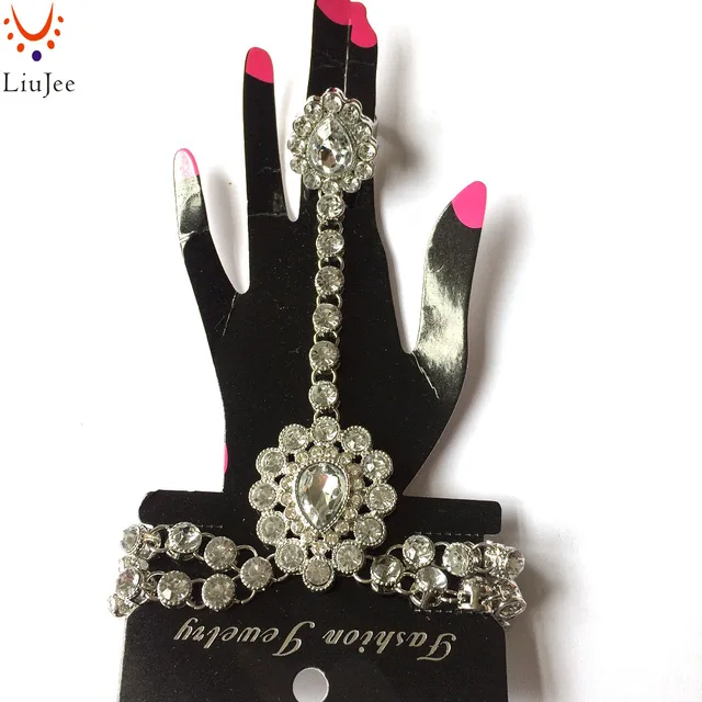 Kundan Indian Panja Hand Chain Bollywood Slave Bracelet Jewelry Kundan Indian Panja Hand Chain Bollywood Slave Bracelet Jewelry Grecian Bridal Jewellery Wedding Party Prom Sl