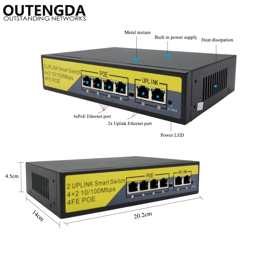  54 696 2 4 10 100mb poe rj45 ieee 802