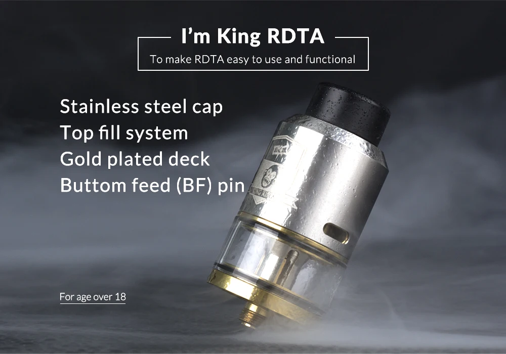 Coil Father King Style RTA RDA RDTA 3.5ml Capacity 25mm Diameter Tank For Vape Box Mod Electronic Cigarette RDTA Atomizer