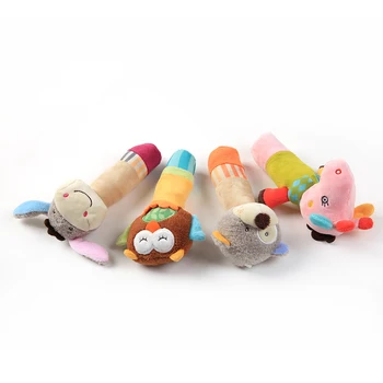 

Baby Rattle Toys Animal Baby Animal Shaped Catoon Hand Bell Ring Rattles Kid Plush Soft Toy High Quality