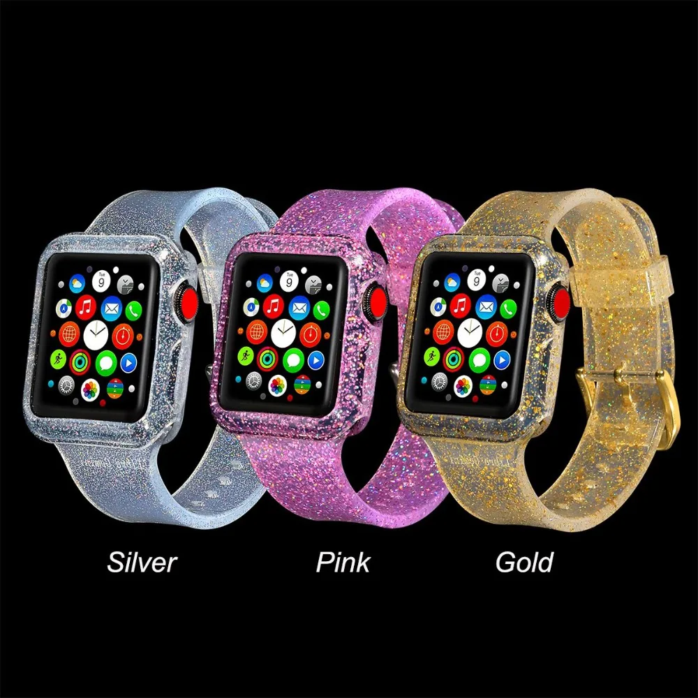 

Sport Soft Silicone Band for Apple Watch Bands 42mm Series 4 3/2/1 Band Replacement Apple Watch Case and Apple Watch 38mm 44mm