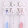 Cute Smile Design Suction Hooks 5 Position Tooth Brush Holder Bathroom Set White Cartoon Sucker Toothbrush Holder for Home Decor ► Photo 3/4