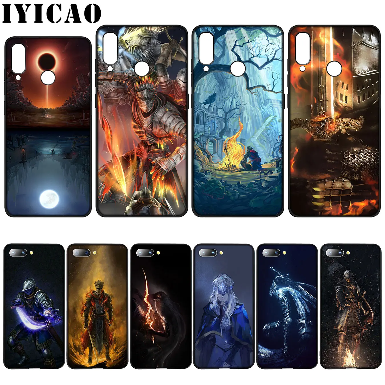 Мягкий силиконовый чехол IYICAO dark souls для Huawei Y7 Y6 Prime Y9 2018 Honor 8C 8X 8 9 10 Lite 6A 7C 7X 7A