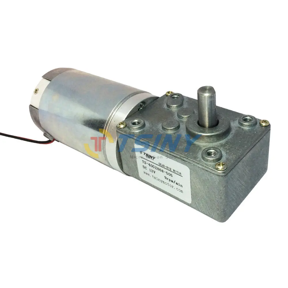 

Free shipping.DC 12V/9rpm/46kg.cm High-torque worm geared motor