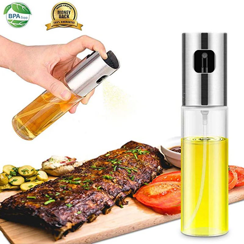 

100ml Glass Olive Oil Sprayer Spray Bottle for oil cooking for BBQ Salad Baking FDA Approved kitchen tools BPA free kitchenware