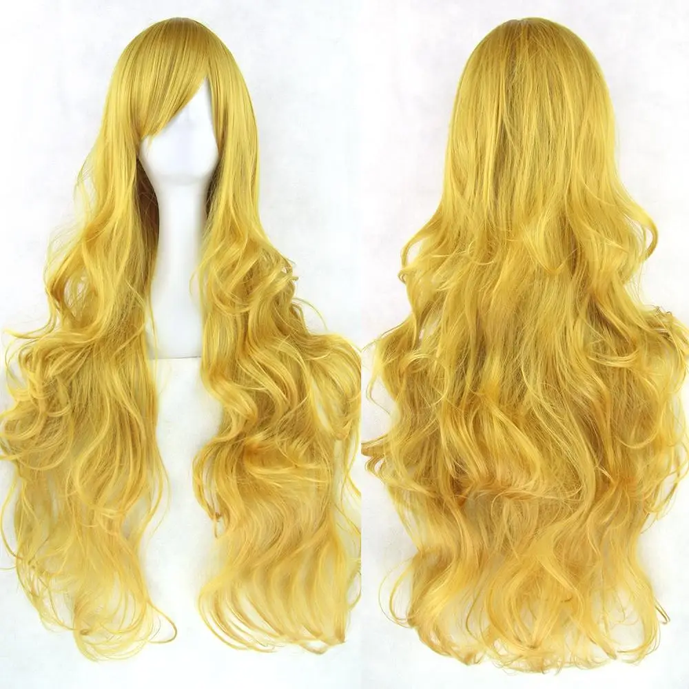 Soowee 20 цветов Длинные женские парики термостойкие белый блонд фиолетовый волнистые косплей парик
