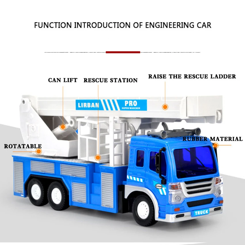 Детские радиоуправляемые грузовики, Электрический Радиоуправляемый автомобиль, пожарно-спасательный/Спринклерный/Трейлер, инженерный автомобиль, грузовик,, игрушки для мальчиков