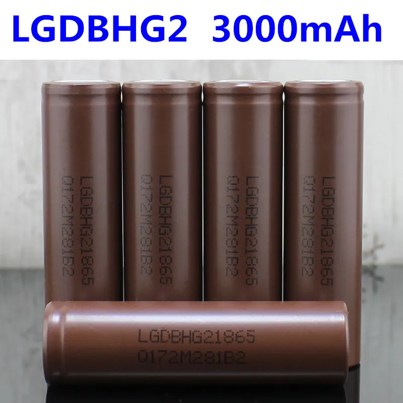

Large capacity 18650 battery HG2 3000mAh lithium battery Suitable for LG electronic cigarette Flashlight rechargeable battery