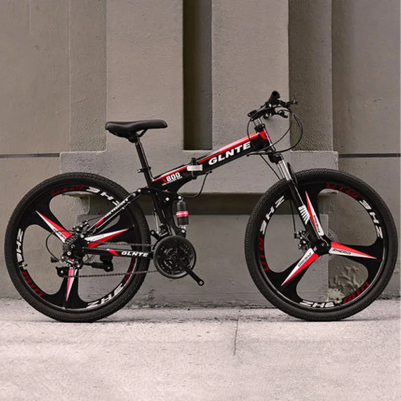Excellent Mountain Bike Folding Bicycle Three Wheel Both Men and Women Adult 26-inch 21 Speed 24 Speed 27 Speed 0
