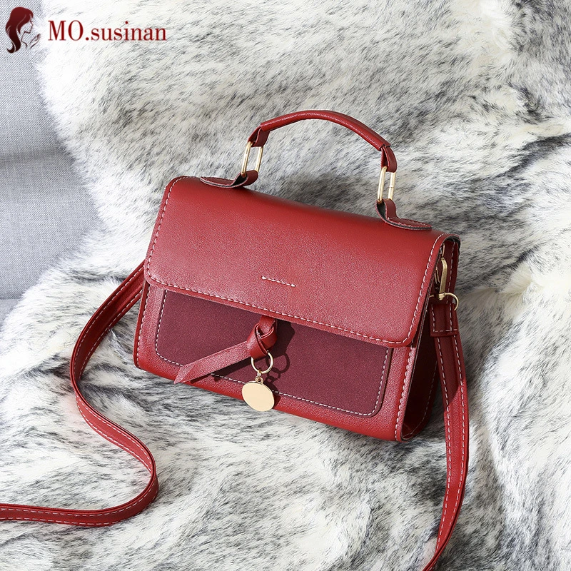 

High Quality Leather Handbag Small Crossbody Bags for Women 2019 Fashion Ladies Shoulder Bag Female Tote Flap Messenger Bag Red