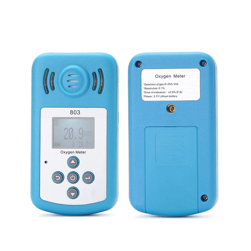 Тонкой кислорода(O2) концентрация детектор газоанализатора мини кислорода метр с ЖК-дисплей Дисплей и звук-световой сигнализации для дома безопасности