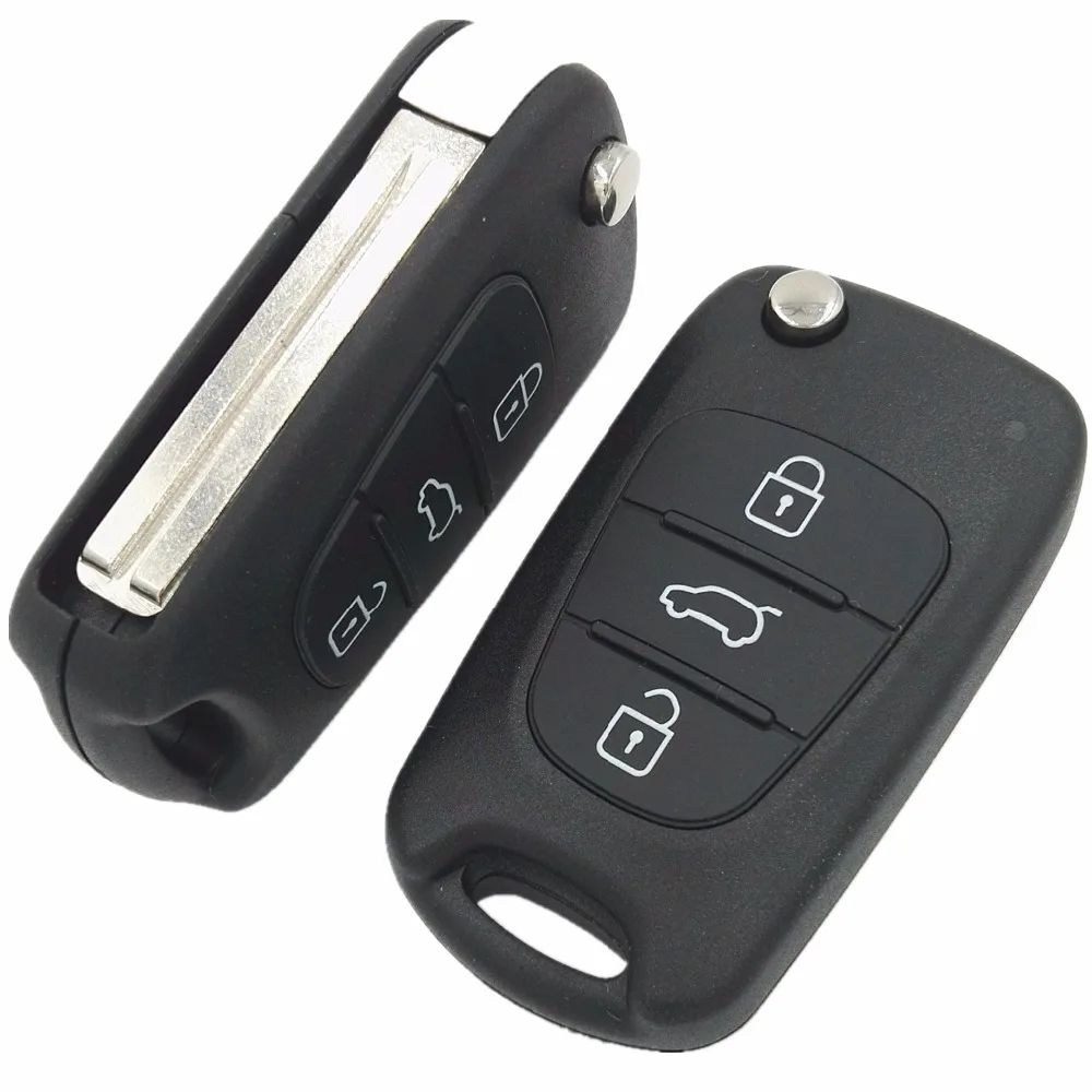 WITH LOGO Brand New Uncut Blade 3 Buttons Remote Case Fob ...