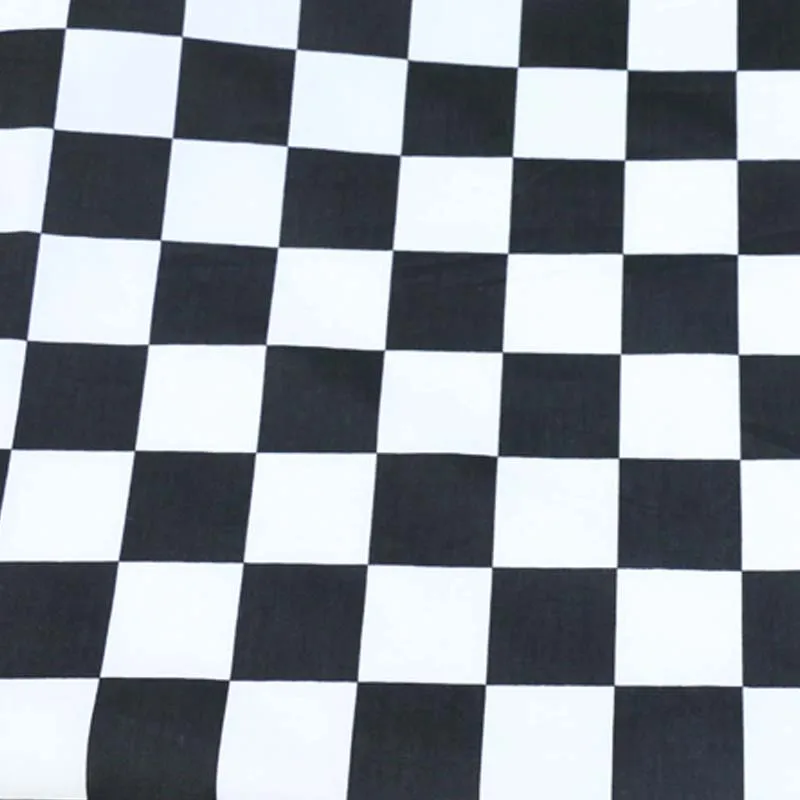 Хлопок саржевая ткань Нордический ветер черный и белый геометрический Корона проверка волна ткань для DIY подушки одежда ручная работа квилтинг