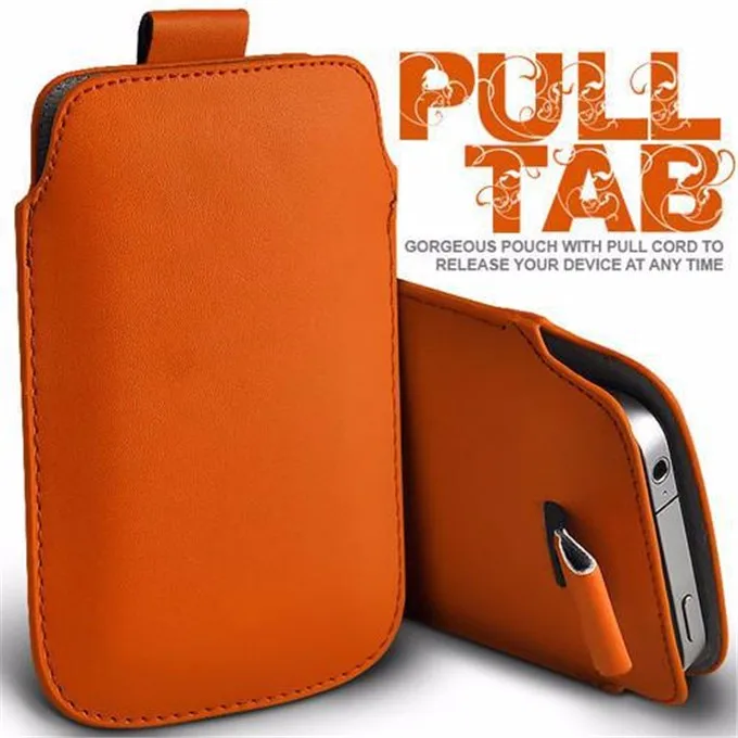 Для samsung Galaxy A50 A30 A20 чехол из искусственной кожи рукав тянуть вкладка сумка телефон сумка для samsung A7 примечание 8 9 Note8 случаи сумка - Цвет: orange