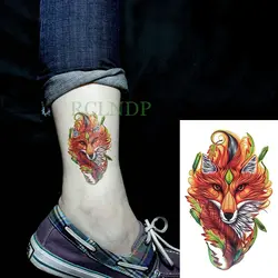 Водонепроницаемая временная татуировка наклейка волки тату флэш-тату поддельные татуировки шеи запястья для рук, ног, тела Искусство для