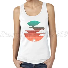 Для вождения в закат леди геометрические печатных жилет Женщины без рукавов Повседневная топы на бретельках Новинка фитнес остыть ткани