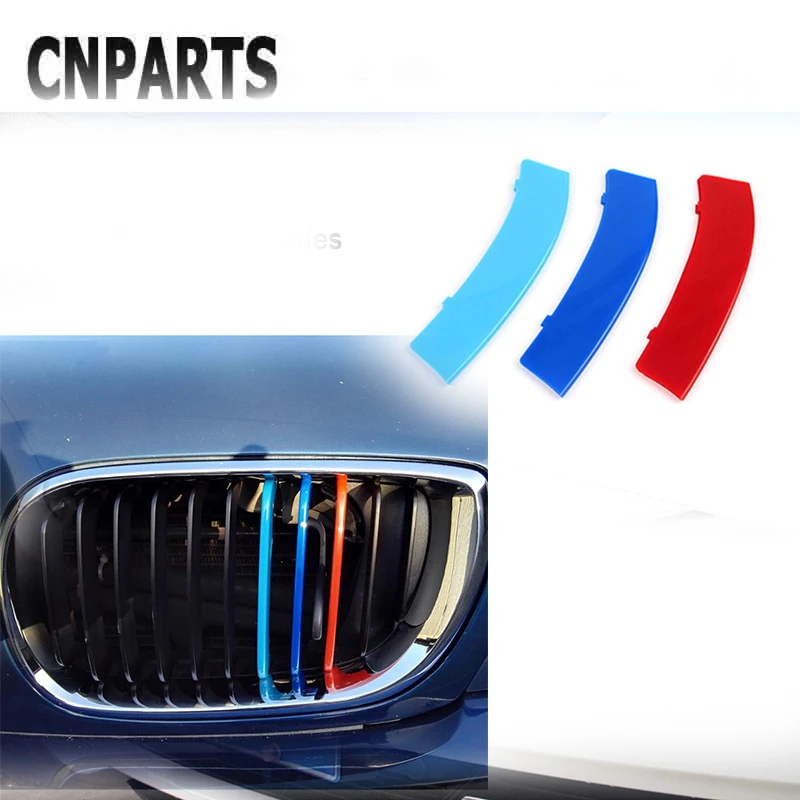 Cnparts 3D M Styling Car Griglia Anteriore Trim Sport Strips Cover Performance Stickers Per Bmw Serie 3 F34 9Bar Accessori