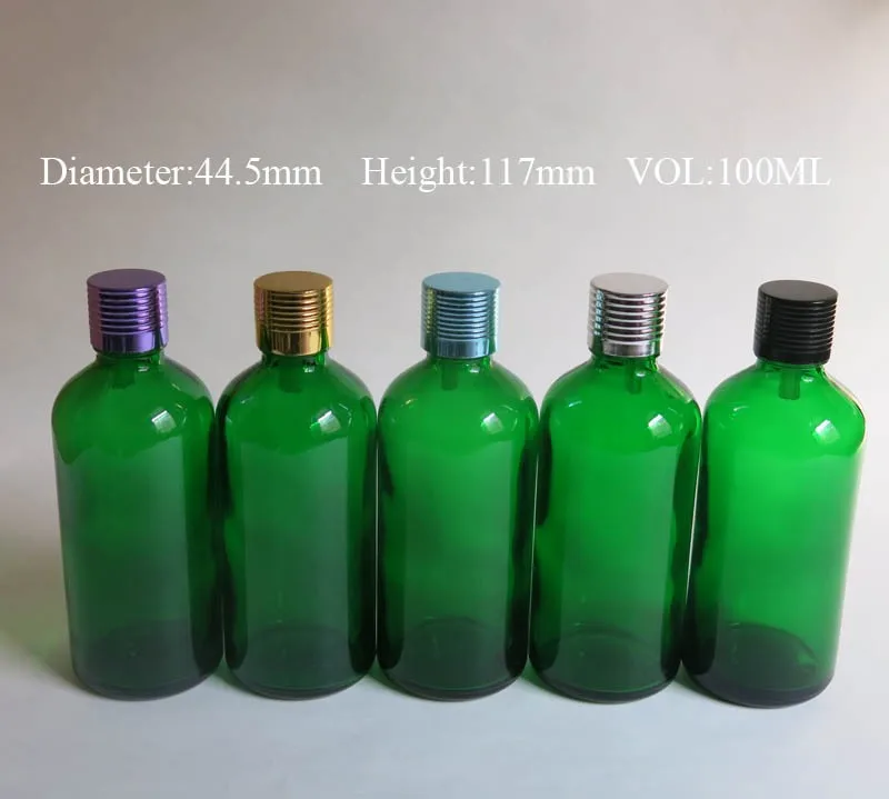 Frasco de Óleo Conta-gotas de Vidro Garrafas de Vidro ml de Vidro Atacado Essencial Frasco Aromaterapia ml Verde 50 Pcs 100 1 vidro frasco de óleo Essencial, aromaterapia 100 ml garrafas de vidro verde