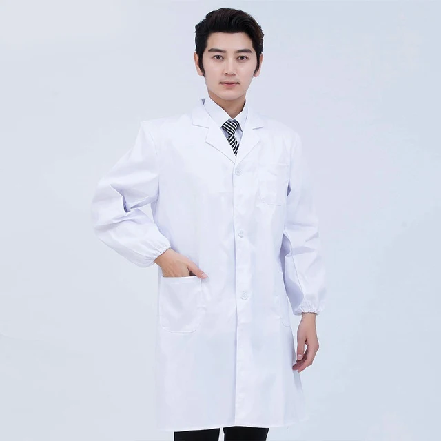 Lab Coat robe medical Hospital White medical gowns Women and Men Coat