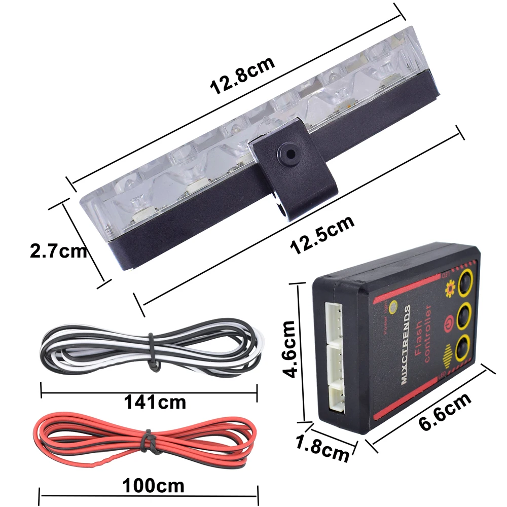 Online 1Set cc 12V coche camión luz de emergencia 4X6 Led luces intermitentes de bomberos estilo de coche ambulancia policía luz estroboscópica luz de advertencia