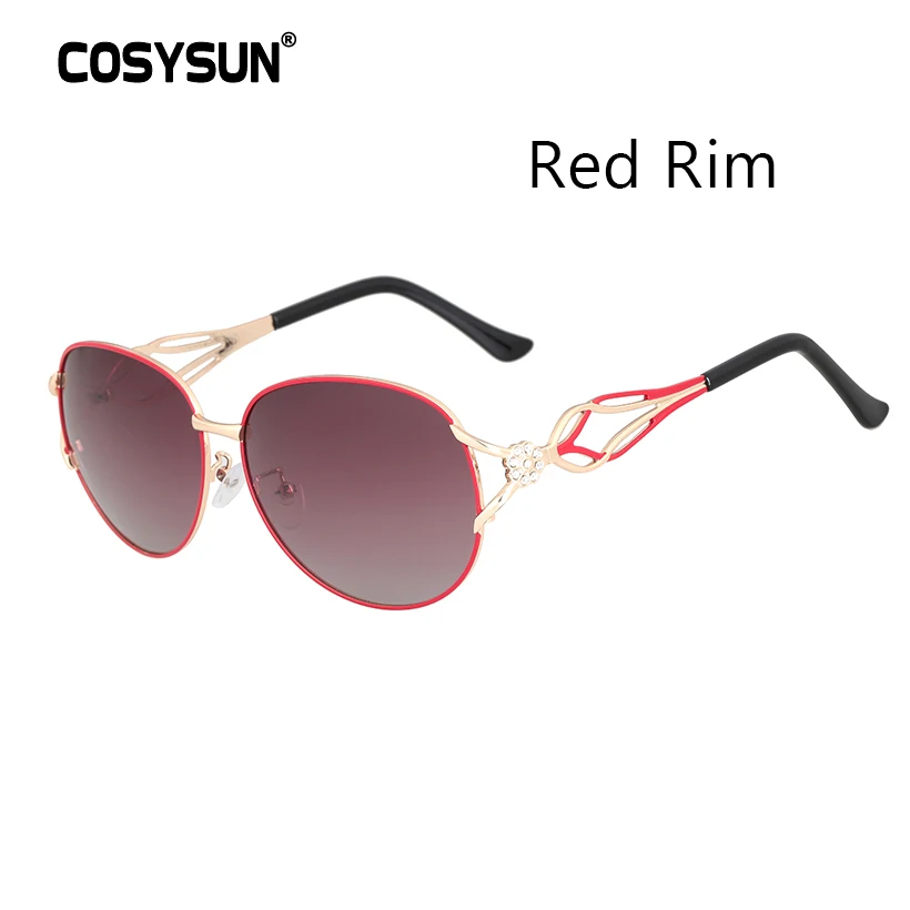 Новое поступление Matel цветок окантовка Кристалл UV400 большой обод роскошные солнцезащитные очки женские модные летние солнечные очки Женские солнечные очки - Цвет линз: Red Rim w Box