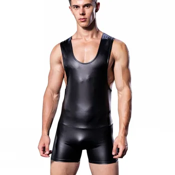 PU Leather Men Tight Fitting Sports Wear