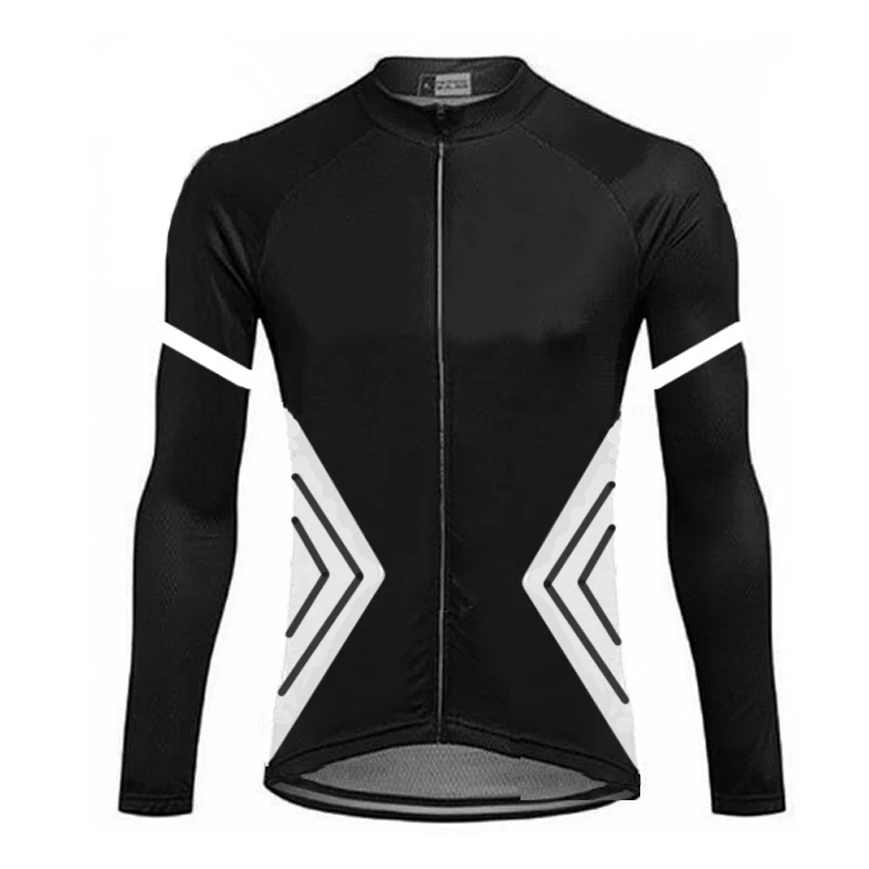2017 New White Stripe Spring/Autumn Long Sleeved Cycling Jersey Tops